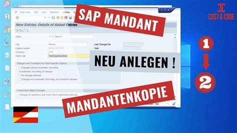 Sap Mandant Neu Anlegen Mandantenkopie Deutsch Youtube