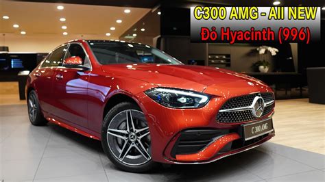 Chi Tiết Nội Ngoại Thất Mercedes C300 AMG Đỏ Hyacinth 996 Màu HÓT Cực