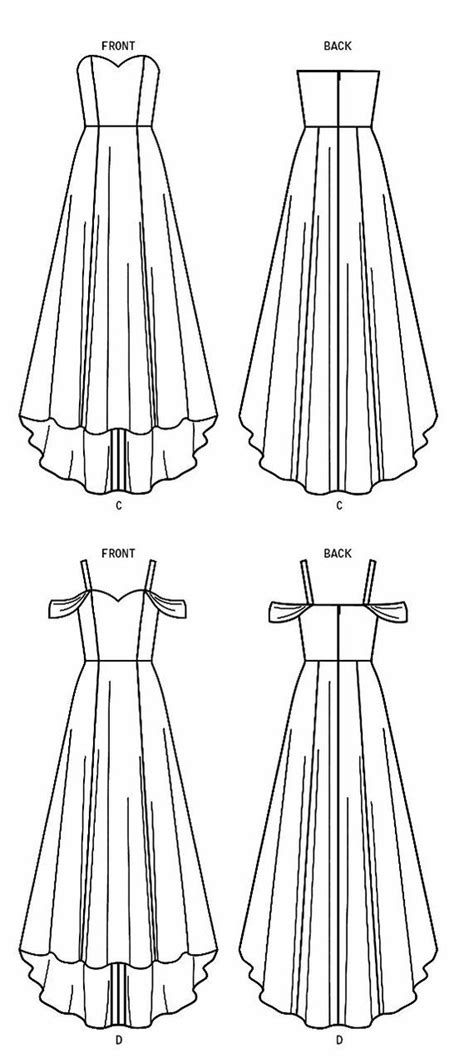 Sewing Pattern For Formal Gown Strapless Evening Gown Etsy Evening