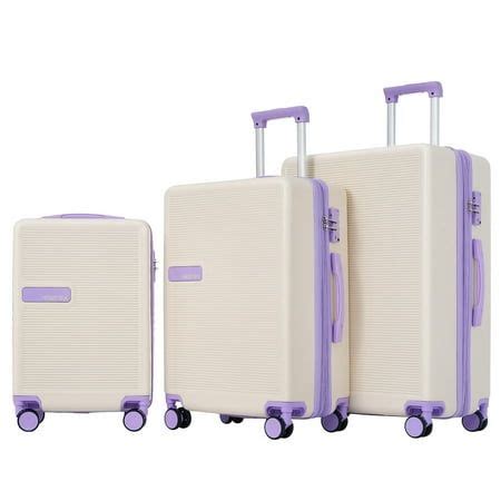 3-piece Luggage Set, Travel Suitcase with TSA Lock ABS, Durable ...