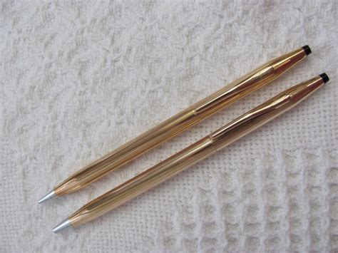 14K Gold Filled Vintage Cross Pen And Pencil Set 1967 Etsy