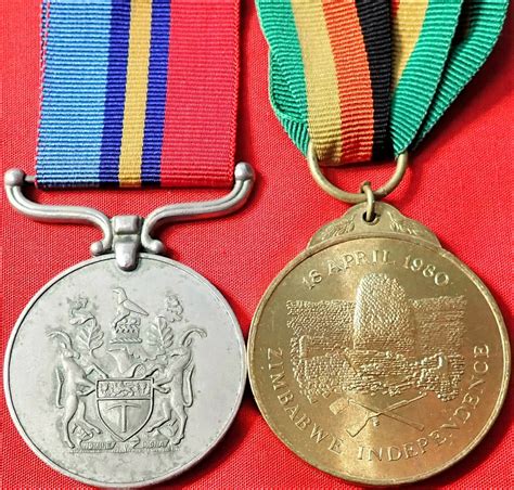 Vintage Rhodesian General Service Medal 1968 80 And Zimbabwe Independence