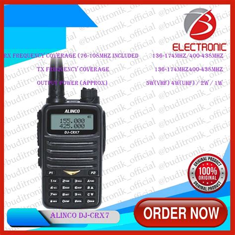 Jual Alinco DJ CRX7 VHF UHF Dual Band FM HT Alinco CRX 7 Ori Garansi