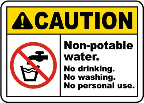 Non-Potable Water No Drinking Sign - Claim Your 10% Discount