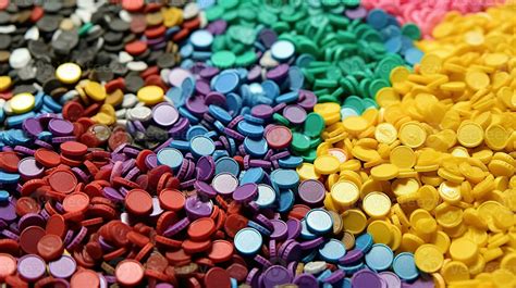 Plastic Granules Close Up For Holding Colorful Plastic Granules