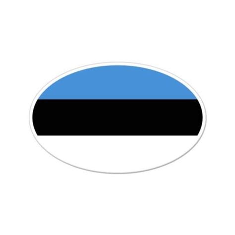 Estonia Flag Oval Car Window Bumper Sticker Decal 5 X 3 Ebay