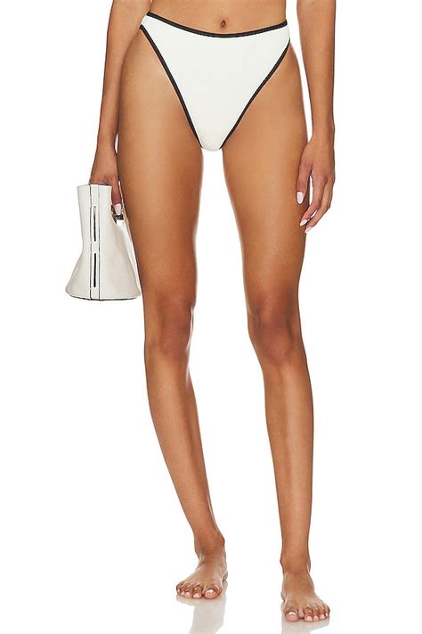 Lspace Nora Bikini Bottom In Cream Black Revolve