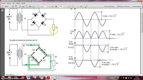Rectificador De Onda Completa En Puente Youtube