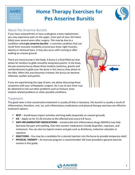 (PDF) Home Therapy Exercises for Pes Anserine BursitisThere are many ...