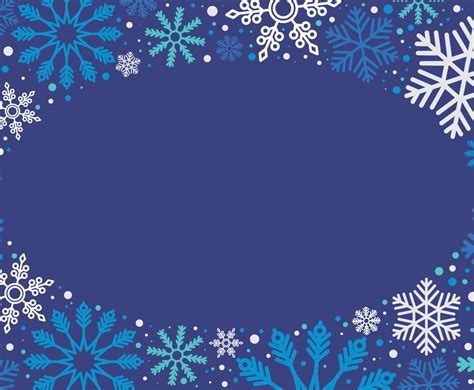 Winter Snowflakes Border Frame Vector Art & Graphics | freevector.com