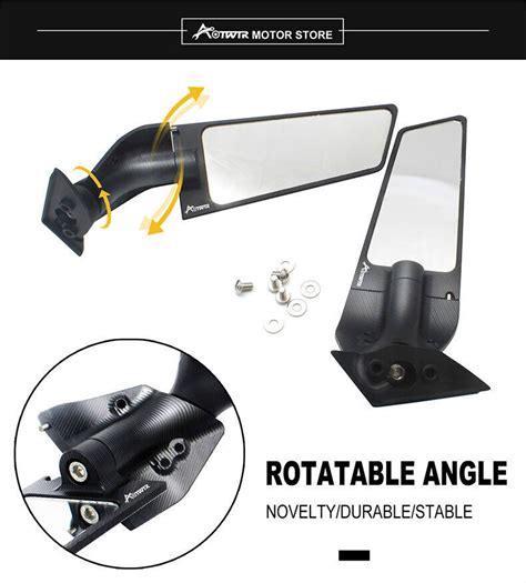 CNC Aerodynamics Winglet Wing Stealth Mirrors For Ducati Panigale V4