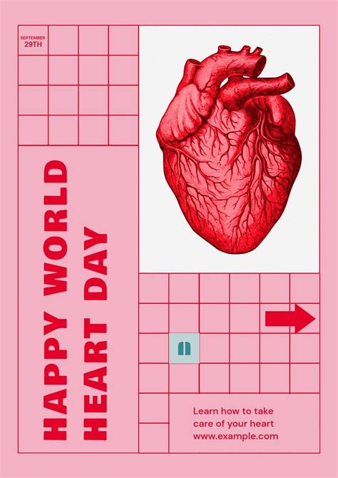 World heart day poster template, | Premium Editable Template - rawpixel