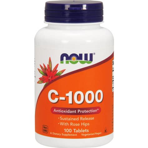 NOW Foods Vitamin C 1000 Sustained Release Tablets W Rose Hips By NOW