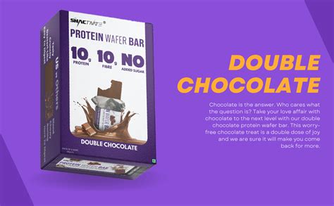 Snactivate Protein Wafer Bars Double Chocolate Pack Of 6 10g Protein 10g Fiber Sugarfree