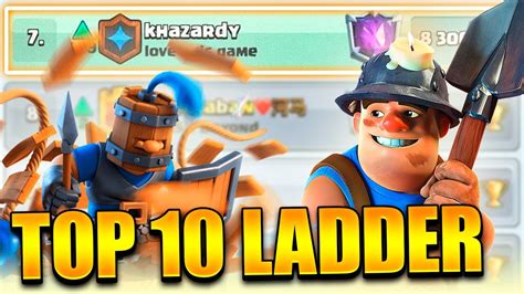 Top Ladder Gameplay Best Miner Control Deck Clash Royale Youtube