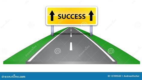 Road To Success Stock Vector Illustration Of Paved Green 13789548