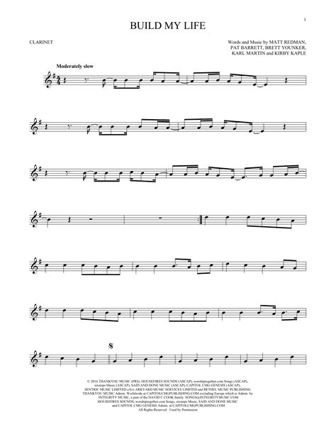 Pat Barrett "Build My Life" Sheet Music for Flute Solo | Download PDF ...