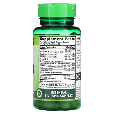 Natures Truth Balanced B 100 High Potency 60 Quick Release Capsules