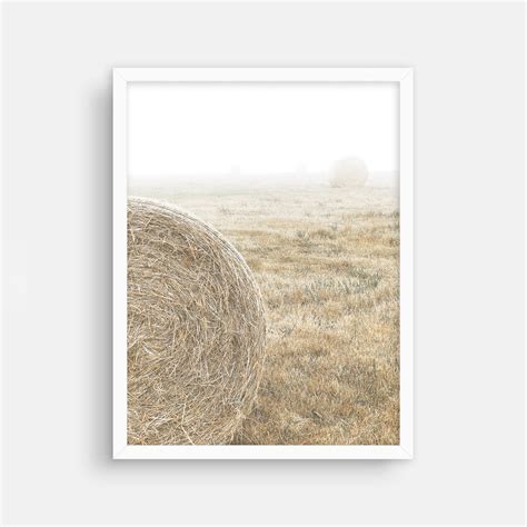 Farmhouse Print Hay Bale Print Rustic Printable Farm House Etsy