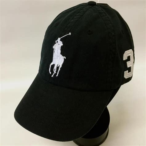 Polo Ralph Lauren 1967 MCMLXVII 3 Big Pony BASEBALL Cap BLACK GOLF CAP