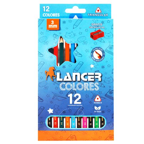 Lapices De Colores Triangulares Mm Lancer Sacapunta Comsucre Online