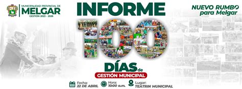 Informe De Los D As De Gesti N Municipal Campa As Municipalidad