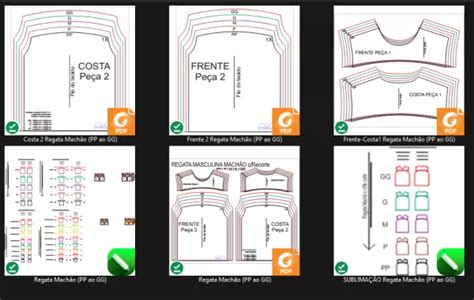 Molde de Costura Para Imprimir Camiseta 60 Regata Masculina Machão