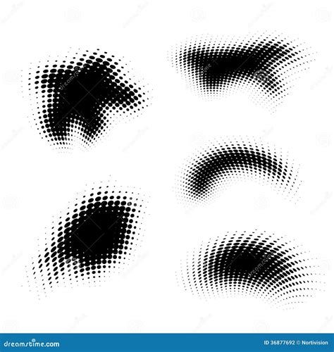 Halftone Brushes Stock Vector Illustration Of Concept