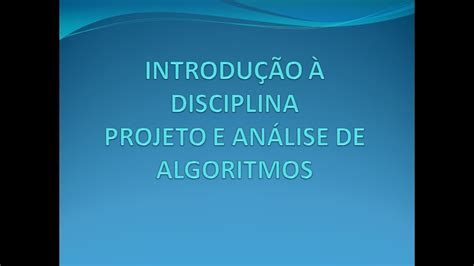 Projeto E Analise De Algoritmos Youtube