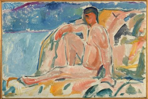 Naked Man On Rock Edvard Munch Artwork On Useum