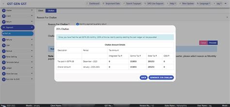 How To Make Payment By Pmt Challan Using Gen Gst Software