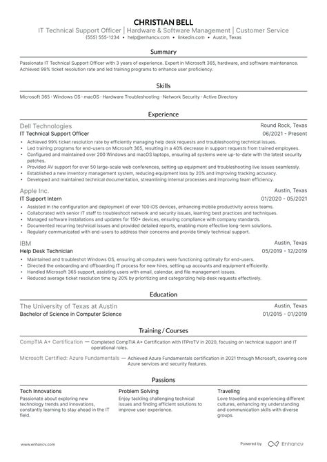 11 Successful Technical Support Resume Examples And Writing Tips For 2024