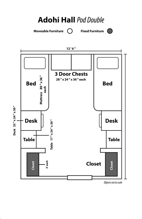 Double Dorm Room Layout