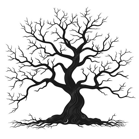 Black Spooky Tree Silhouette, Organic, Natural, Dry PNG Transparent Image and Clipart for Free ...