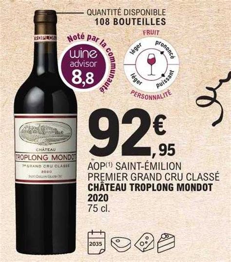 Promo Aop Saint émilion Premier Grand Cru Classé Château Troplong