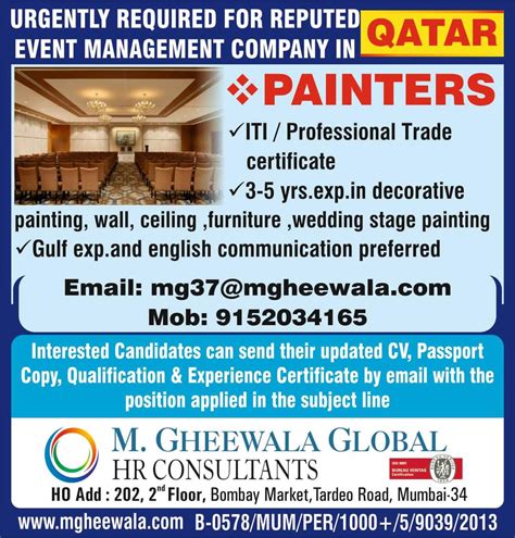 Urgently Required For Qatar Jobs In Qatar