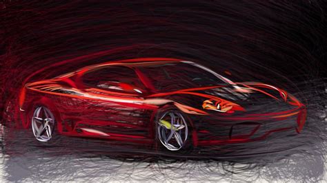 Ferrari 360 Modena Draw Digital Art By Carstoon Concept Fine Art America