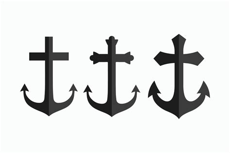 Anchor With Cross Icon Cross With Anchor Vector Icon 10628610 Vector Art At Vecteezy