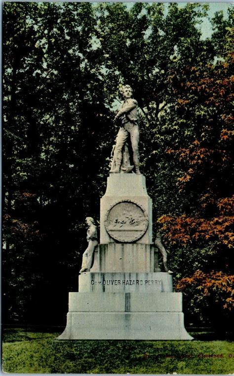 Oliver Hazard Perry Statue Postcard Cleveland News Co Vintage