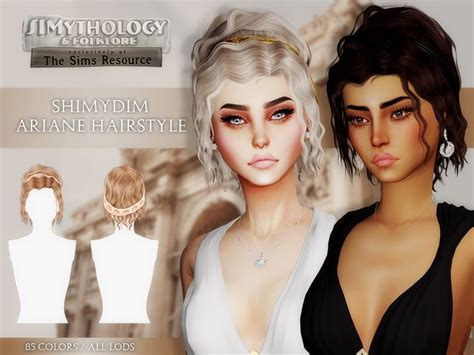 The Sims Resource Simythology Ariane Hairstyle Cabelos Feminino