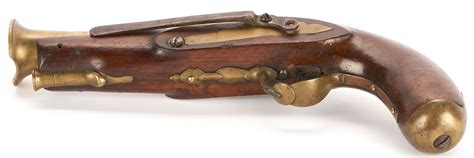 Lot 676: Early English Blunderbuss Pistol | Case Auctions