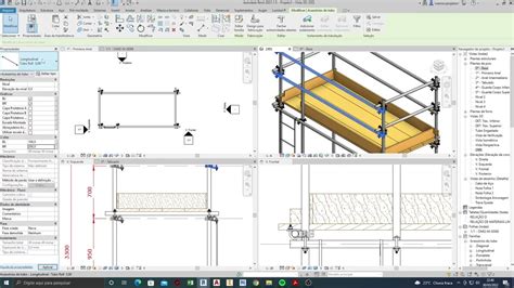 Projeto Básico de Andaime Tubo Roll em menos de 10 min 100 REVIT