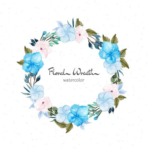 Premium Vector Watercolor Winter Floral Wreath