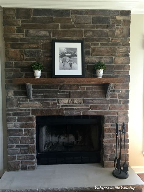 New Rustic Stone Fireplace - Pictures and Simple Decor - Calypso in the Country