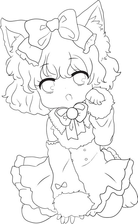 Cute Chibi Coloring Page