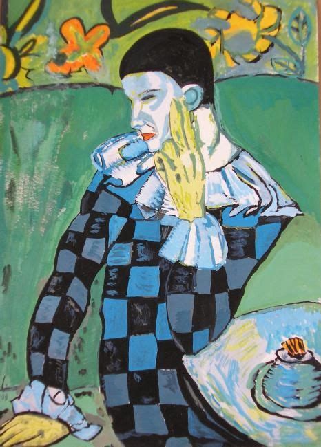 Pierrot La Mani Re De Picasso Painting By Cyrus Artmajeur