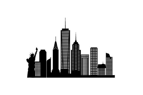 New York Skyline Silhouette SVG Cut file by Creative Fabrica Crafts ...