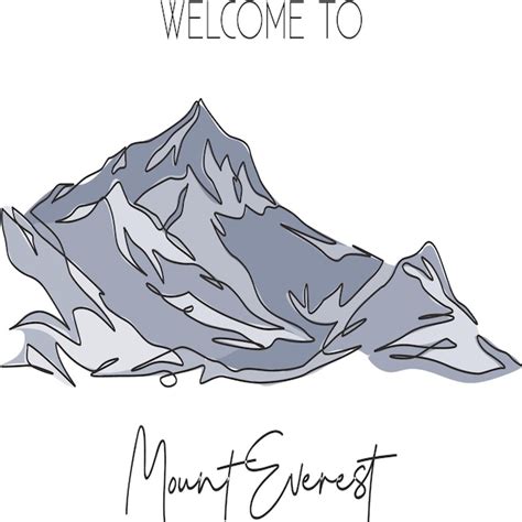 Premium AI Image | welcome to mount Everest drawing