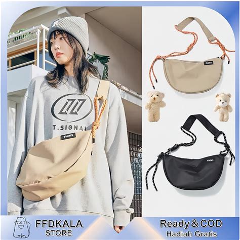 Jual COD READY FFDKALA STORE Tas Lanyard Tas Nilon Tas Bahu Wanita Tas