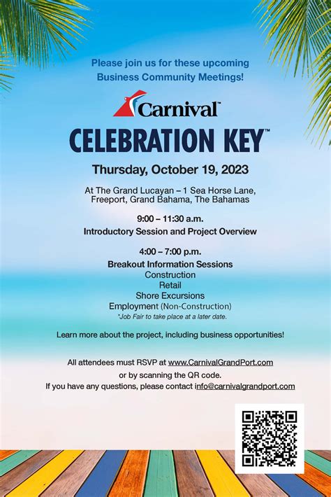 CARNIVAL CELEBRATION KEY MEETING - The Grand Bahama Chamber Of Commerce